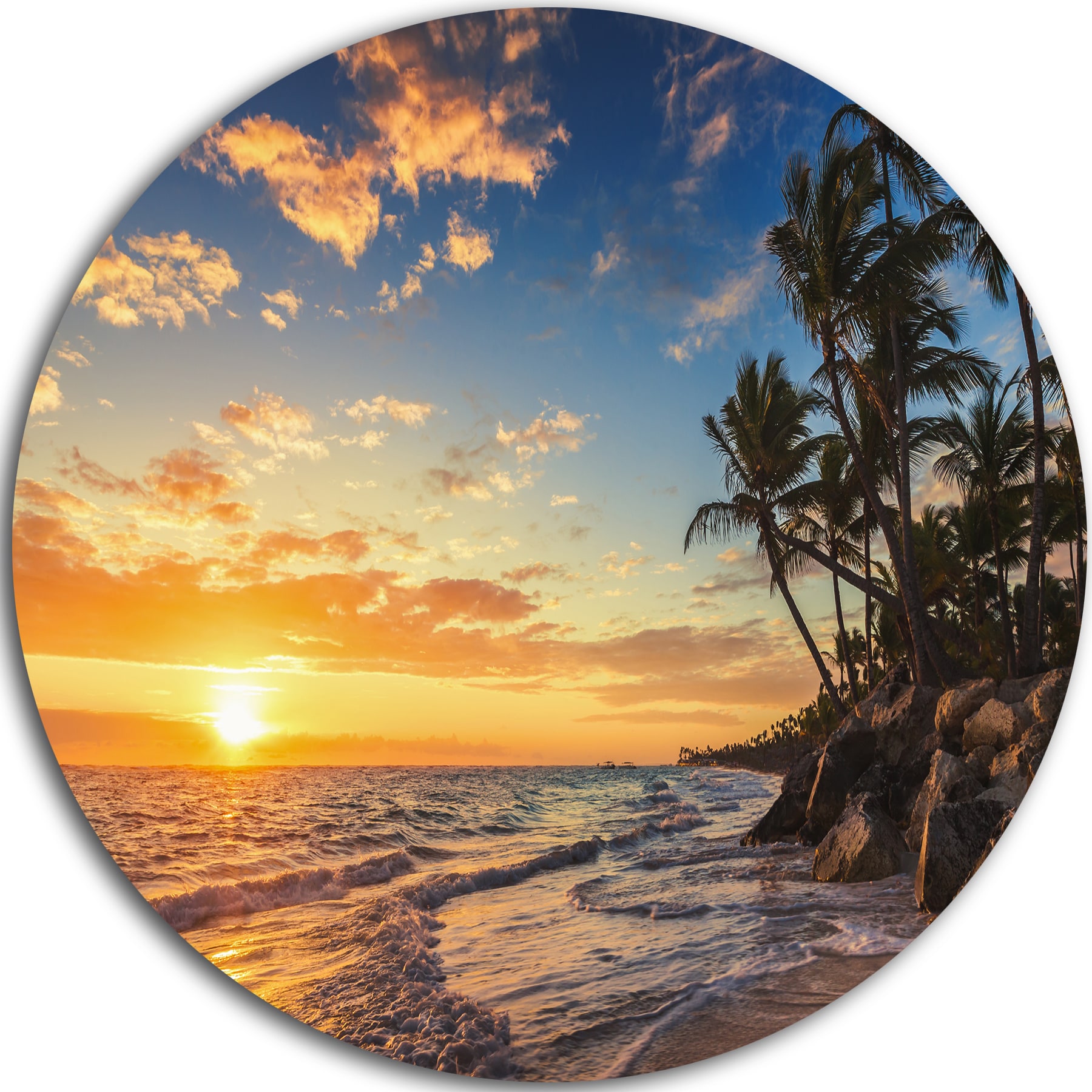 Designart Tropic Paradise Jetty in Mexico-Seascape Photo Metal Wall Art-MT8633-48x28-4 Panels 28 H/ x/ 48 W/ x/ 1 D 4P