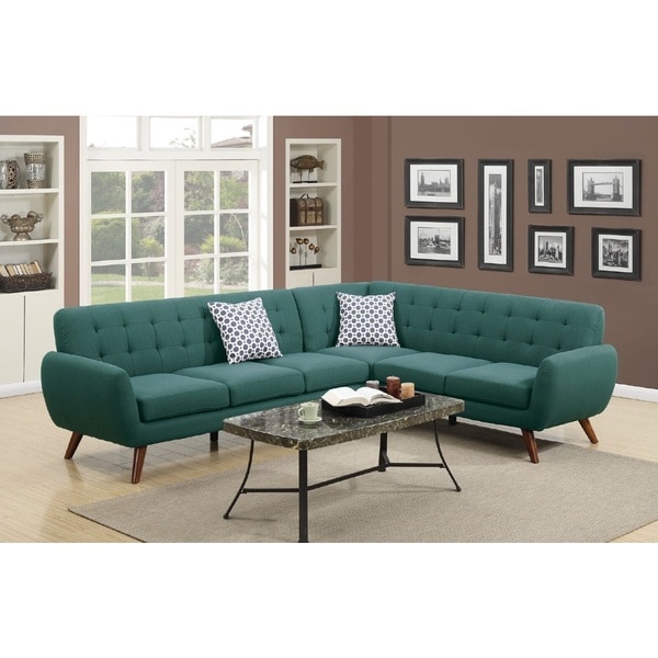 Crystal 2-piece Mid Century Sectional Sofa Set