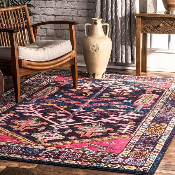 slide 2 of 17, Brooklyn Rug Co Boho Southwestern Medallion Border Area Rug