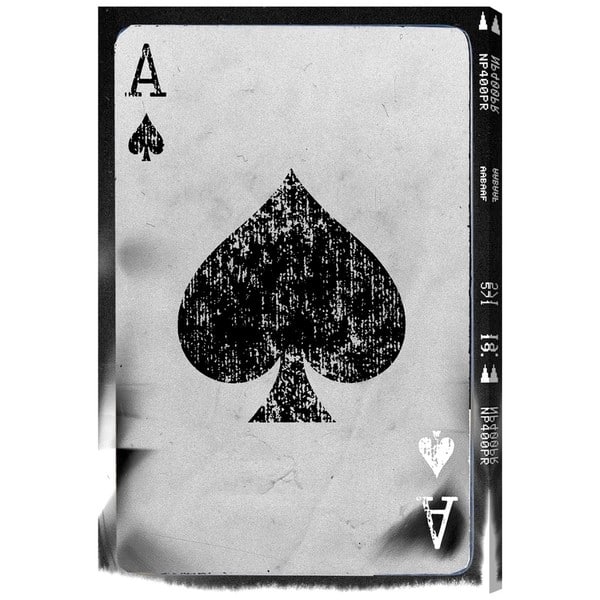 Oliver Gal 'Ace of Spades Reversed' Entertainment Wall Art Canvas ...