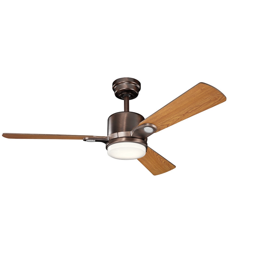Shop Kichler Lighting Celino Collection 48inch Oil Brushed Bronze LED Ceiling Fan Free
