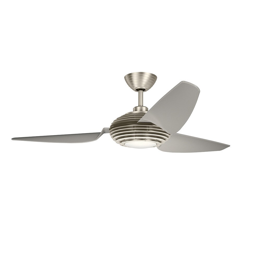 Brushed Stainless Steel LED Ceiling Fan 