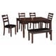 Coviar Brown 6-Piece Dining Room Table Set - Bed Bath & Beyond - 14253499