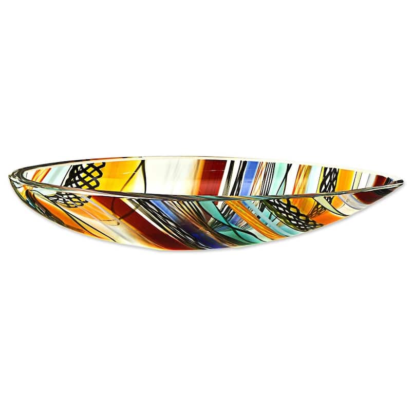 Art Glass Centerpiece, Rainbow Eclipse (Brazil) - Multi-Color