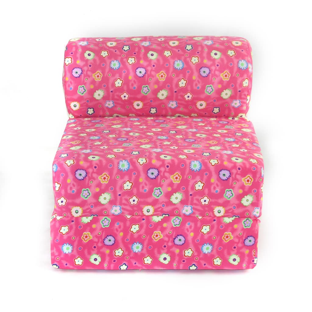 Juvenile Studio Chair Sleeper - Pink Flower