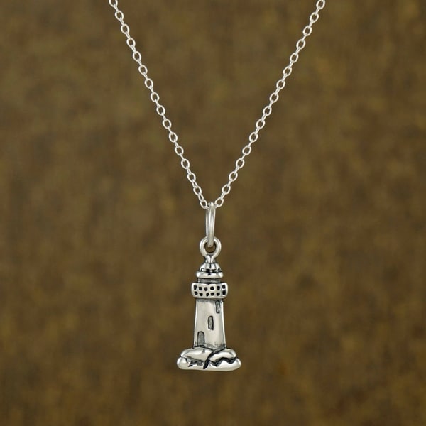 Best Designer Jewelry Sterling Silver Antiqued Lighthouse Charm
