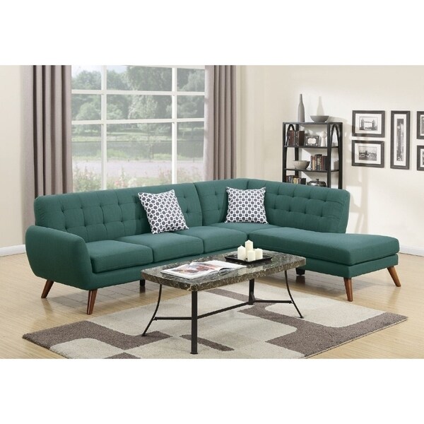 Vincent 2 Pcs Mid Century Sectional Sofa Set Ships To