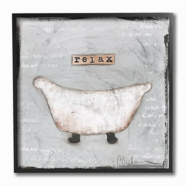 Relax Bathtub' Pastel Illustration Framed Giclee Texturized Art. Opens flyout.