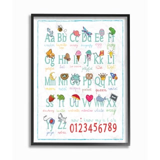 Stupell ABC 123 Songs and Icons Framed Giclee Texturized Art - Bed Bath ...