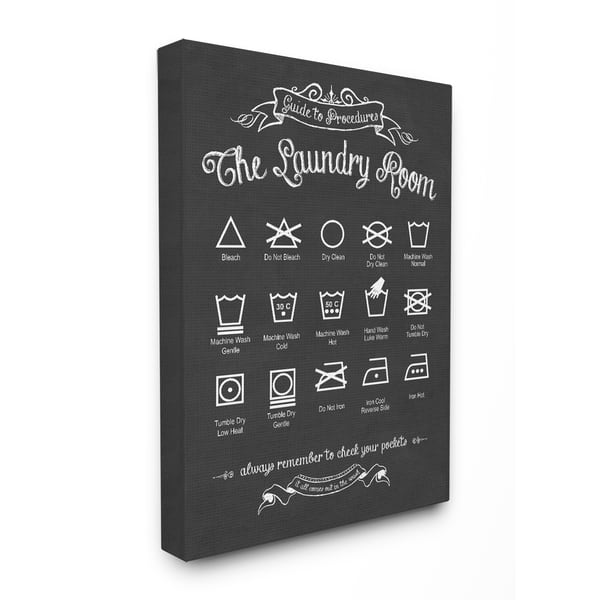 'The Laundry Room Guide' Stretched Canvas Wall Art - Overstock - 14255723