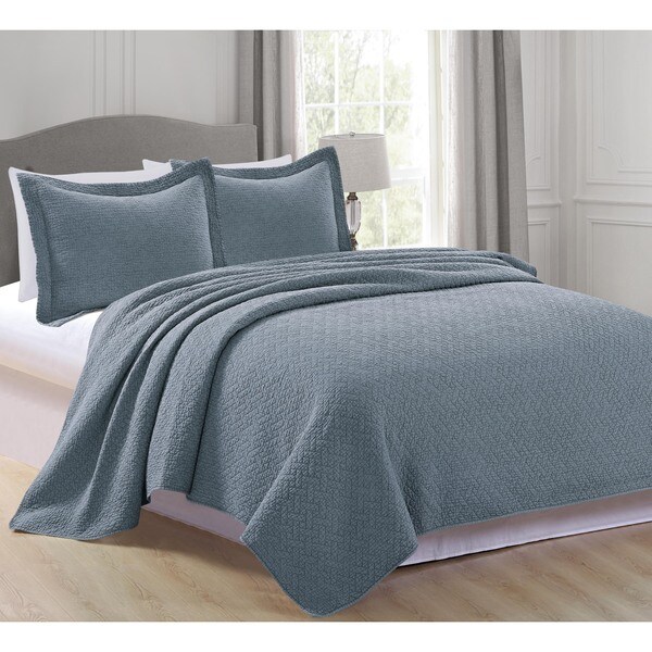 Home Fashion Designs Rianni Collection 3-Piece Stonewashed Quilt Set
