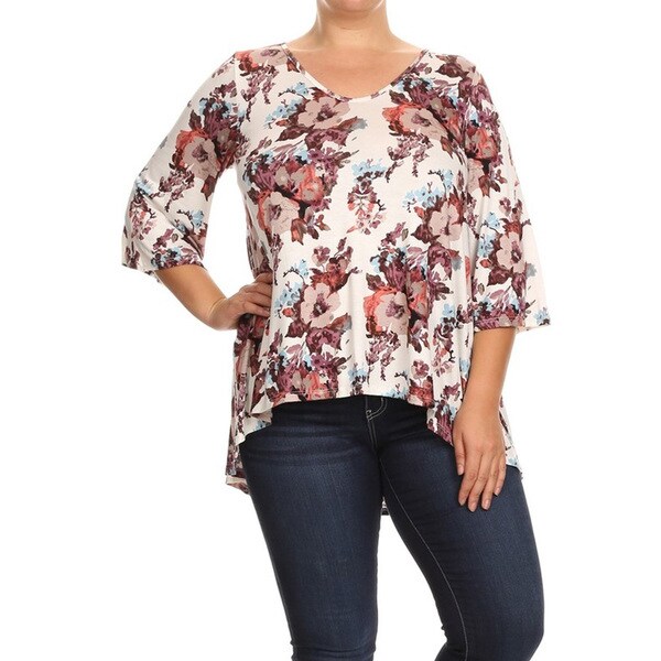 Shop Women's Floral Plus Size Tunic - Free Shipping On Orders Over $45 ...