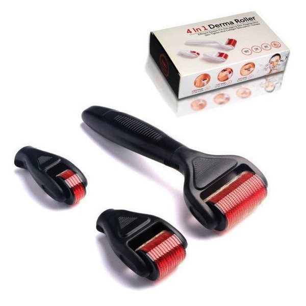 4-in-1 Micro Needle Derma Roller Set with Travel Case