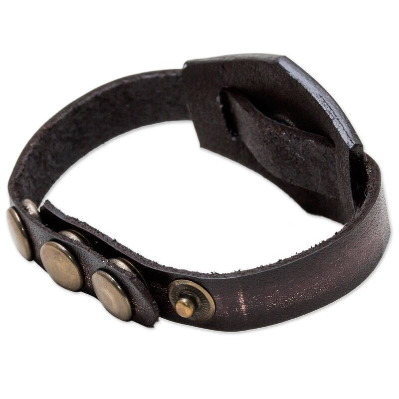 Handmade Leather Blue Soul Lapis Lazuli Bracelet (Thailand)