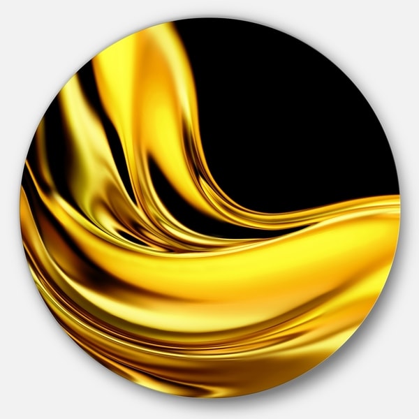 Designart 'Yellow Gold Texture Pattern' Abstract Digital