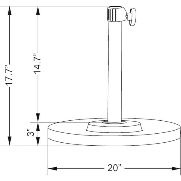 North Bend 50-pound Round Concrete Weighted Powdercoated Steel Umbrella Base by Havenside Home