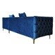 preview thumbnail 7 of 9, Chic Home Monet Velvet Silver Right Facing Sectional Sofa, Navy