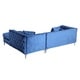preview thumbnail 6 of 9, Chic Home Monet Velvet Silver Right Facing Sectional Sofa, Navy