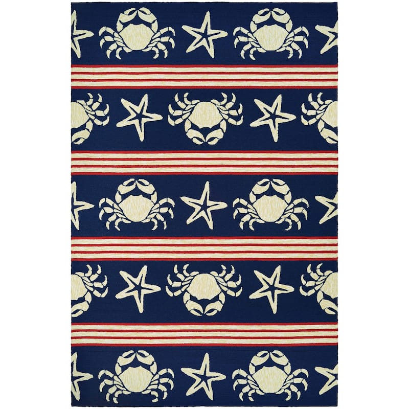 Outdoor Escape Blue Claws Indoor/ Outdoor Area Rug