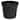 Bloem Saturn Round Planter With Saucer Tray: 12" - Black - Durable Plastic Pot, Matte Finish, Removable Saucer