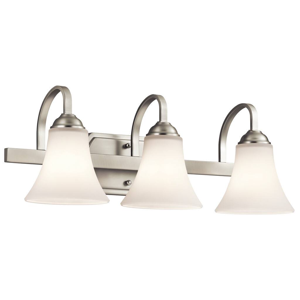 Kichler Lighting Keiran 3-light Brushed Nickel LED Bath Vanity Light - Brushed Nickel