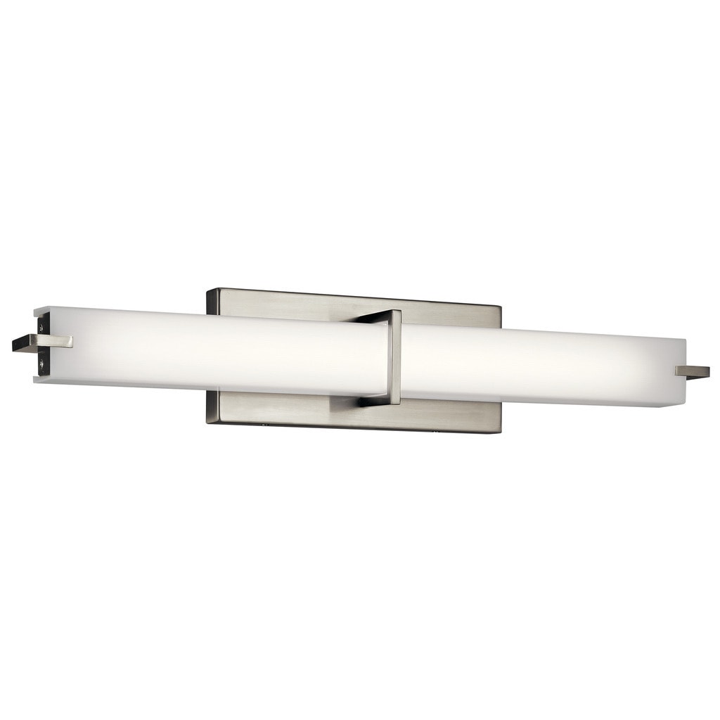 Kichler Lighting Transitional 24 Inch Brushed Nickel Led Linear Bath Vanity Light Overstock 14268712