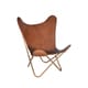 preview thumbnail 2 of 2, Carbon Loft Larkin Chestnut Leather Butterfly Chair