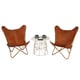 preview thumbnail 4 of 2, Carbon Loft Larkin Chestnut Leather Butterfly Chair