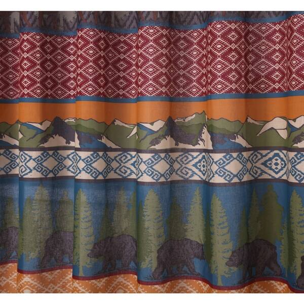 Shop Greenland Home Fashions Black Bear Lodge Shower Curtain On