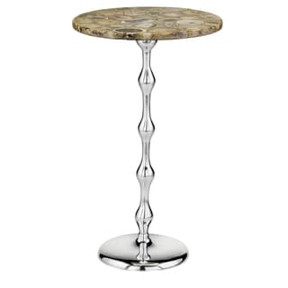 Agata Tall Side Table with Agate Top - Bed Bath & Beyond - 14270601