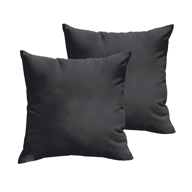 Sloane Black Indoor/ Outdoor Square Pillow Set