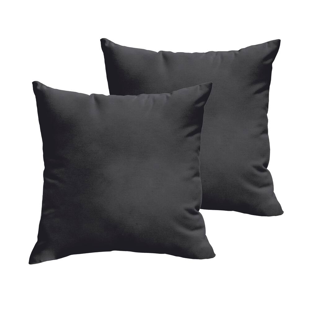 Sloane Black Indoor/ Outdoor Square Pillow Set