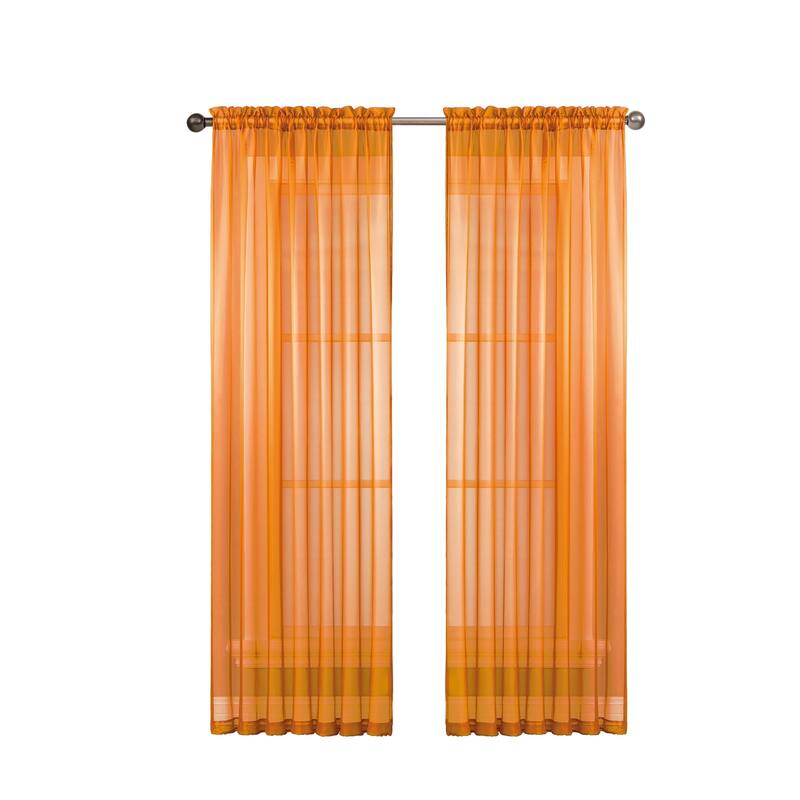 Window Elements Diamond Sheer Voile 56 x 95 in. Rod Pocket Curtain Panel - 56 x 95 - 56 x 95