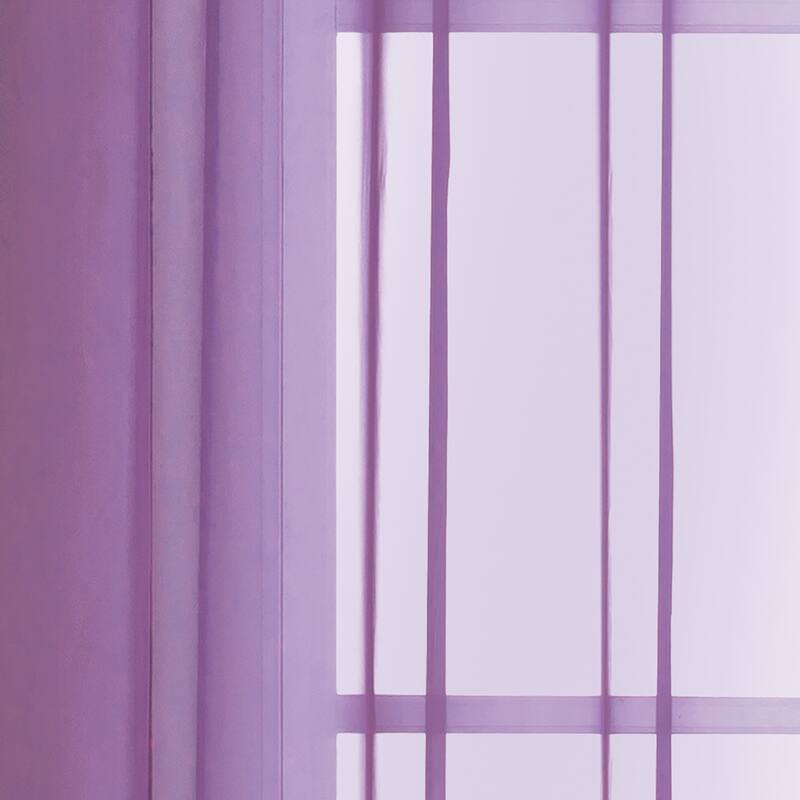 Window Elements Diamond Sheer Voile 56 x 95 in. Rod Pocket Curtain Panel - 56 x 95 - 56 x 95