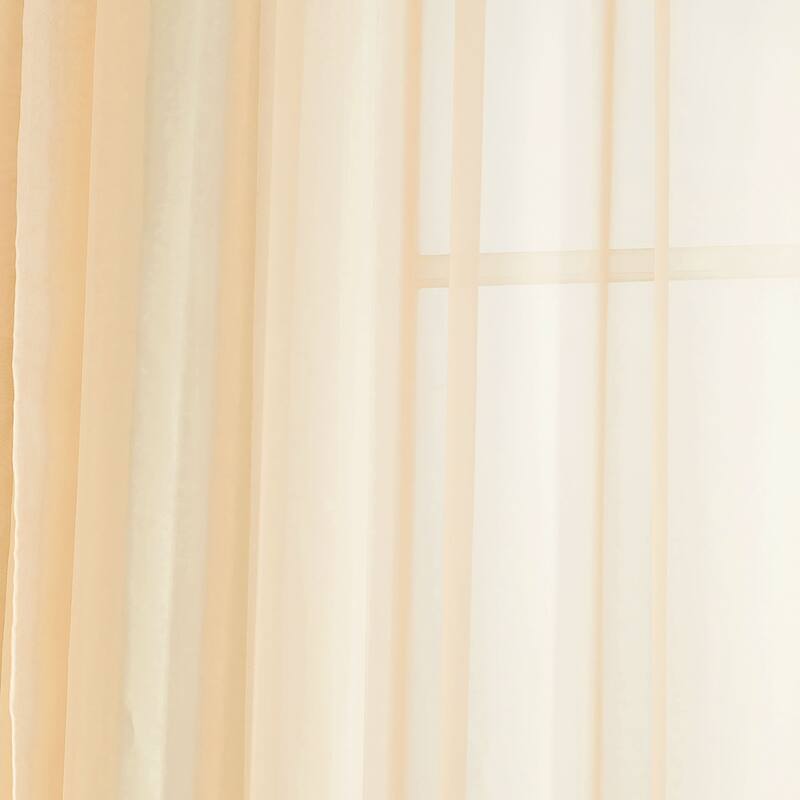 Window Elements Diamond Sheer Voile 56 x 95 in. Rod Pocket Curtain Panel - 56 x 95 - 56 x 95
