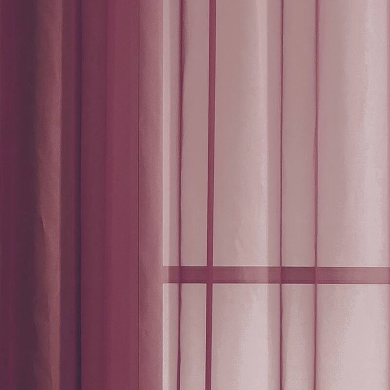 Window Elements Diamond Sheer Voile 56 x 95 in. Rod Pocket Curtain Panel - 56 x 95 - 56 x 95