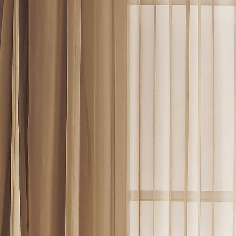 Window Elements Diamond Sheer Voile 56 x 95 in. Rod Pocket Curtain Panel - 56 x 95 - 56 x 95