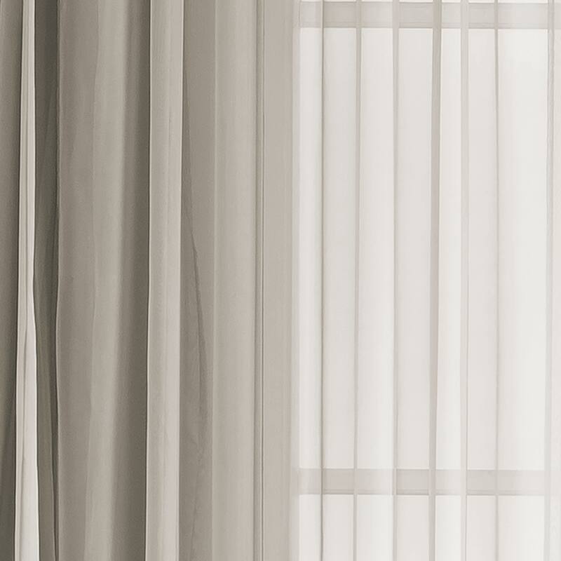 Window Elements Diamond Sheer Voile 56 x 95 in. Rod Pocket Curtain Panel - 56 x 95 - 56 x 95