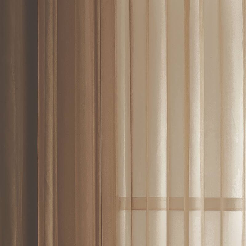 Window Elements Diamond Sheer Voile 56 x 95 in. Rod Pocket Curtain Panel - 56 x 95 - 56 x 95