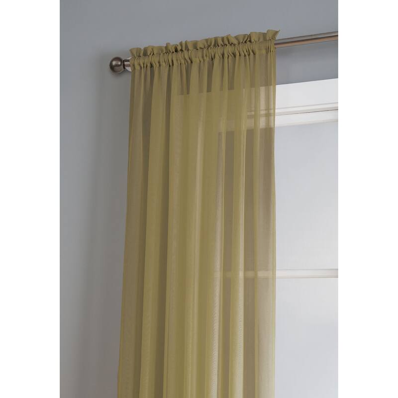 Window Elements Diamond Sheer Voile 56 x 95 in. Rod Pocket Curtain Panel - 56 x 95 - 56 x 95