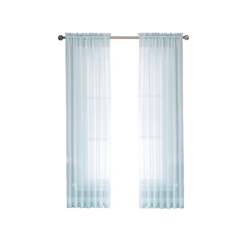 Window Elements Diamond Sheer Voile 56 x 95 in. Rod Pocket Curtain Panel - 56 x 95 - 56 x 95