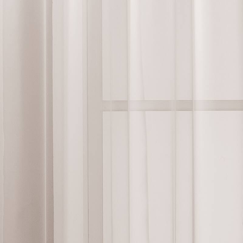 Window Elements Diamond Sheer Voile 56 x 95 in. Rod Pocket Curtain Panel - 56 x 95 - 56 x 95