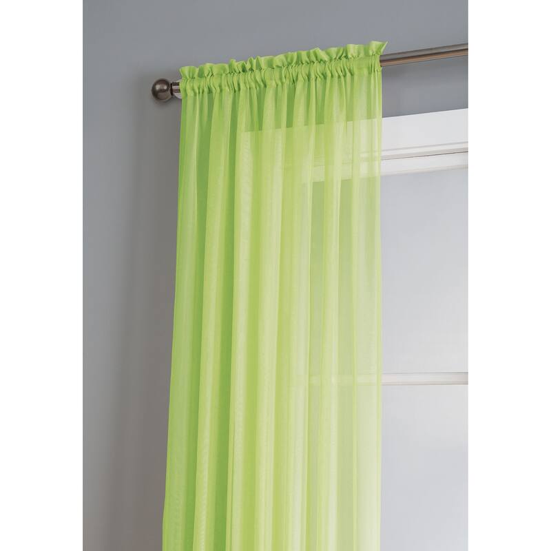 Window Elements Diamond Sheer Voile 56 x 95 in. Rod Pocket Curtain Panel - 56 x 95 - 56 x 95