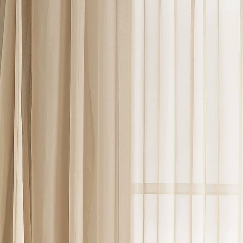Window Elements Diamond Sheer Voile 56 x 95 in. Rod Pocket Curtain Panel - 56 x 95 - 56 x 95