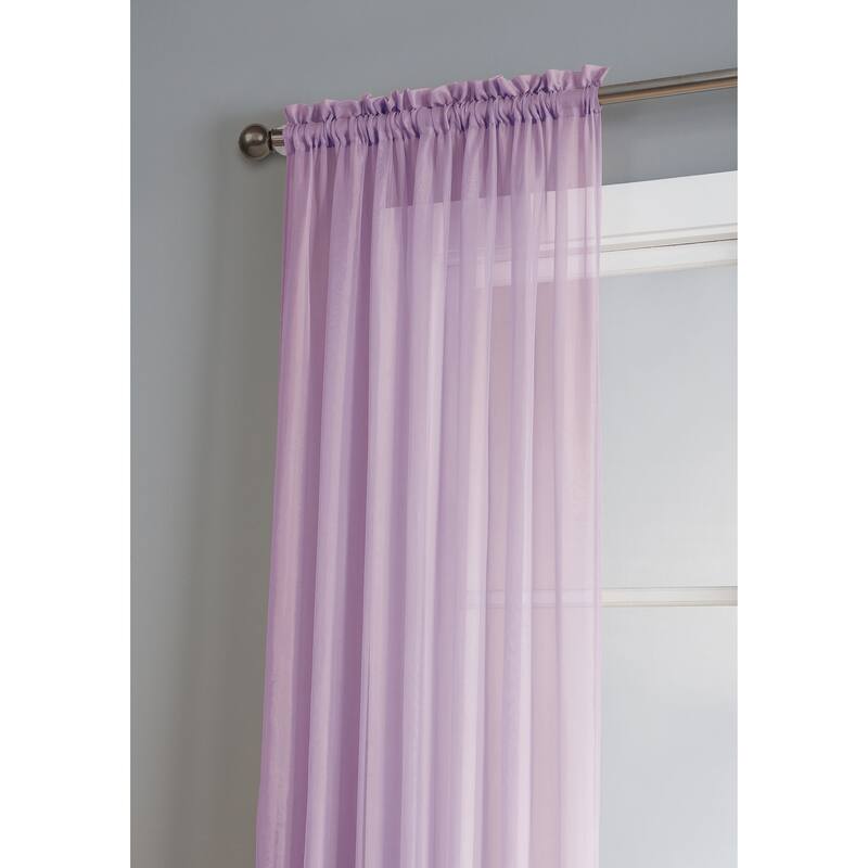 Window Elements Diamond Sheer Voile 56 x 95 in. Rod Pocket Curtain Panel - 56 x 95 - 56 x 95