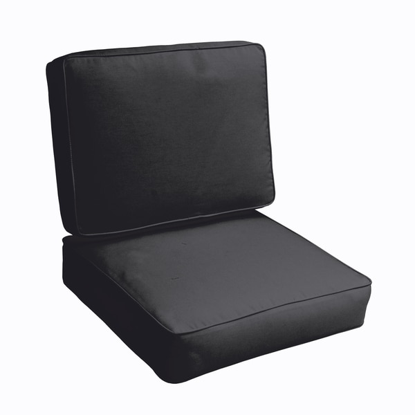 Sloane Black Indoor/ Outdoor Corded Chair Cushion Set - On Sale