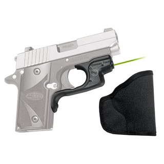Crimson Trace Sig Sauer P238/P938 LaserGuard, Polymer, Overmold, Front Activation with Holster, Green