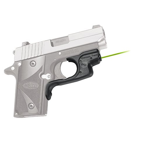 Crimson Trace Sig Sauer P238/P938 LaserGuard, Polymer, Overmold, Front Activation, Green