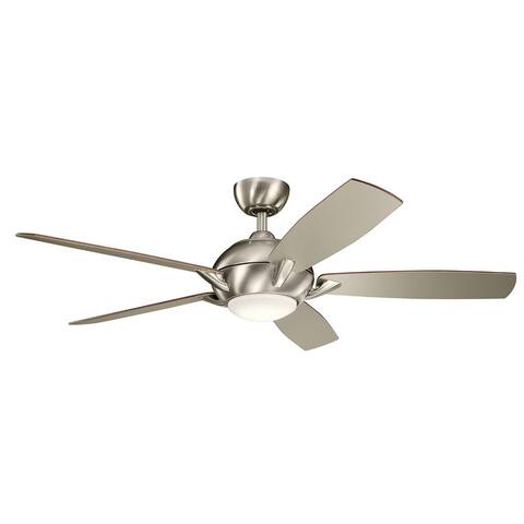 Kichler Lighting Geno Collection 54-inch Brushed Stainless Steel LED Ceiling Fan