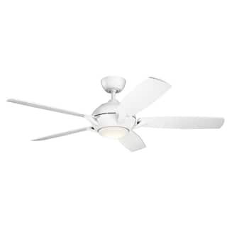 Kichler Lighting Geno Collection 54-inch Matte White LED Ceiling Fan